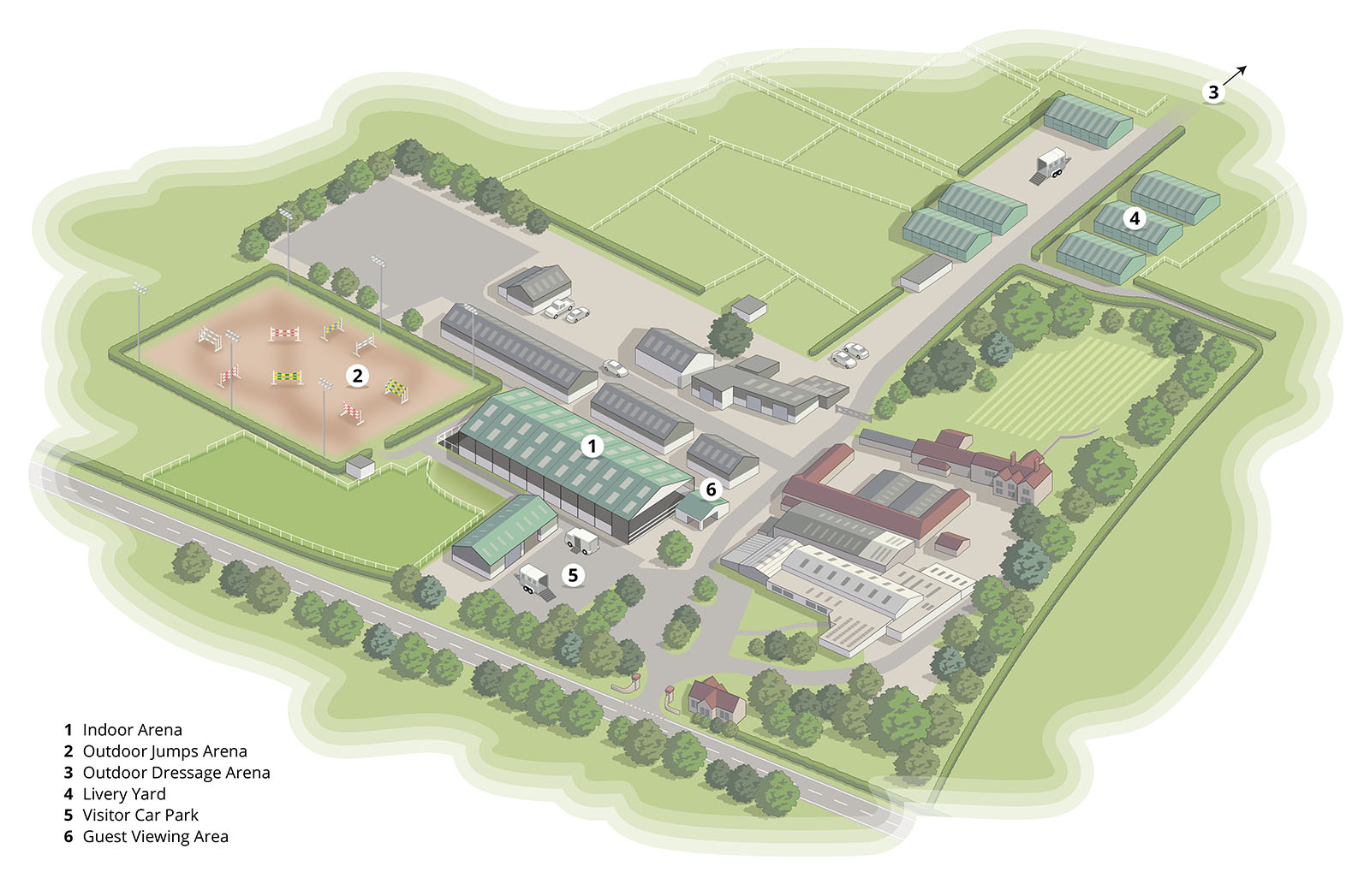 Equestrian Centre Site Map Illustration